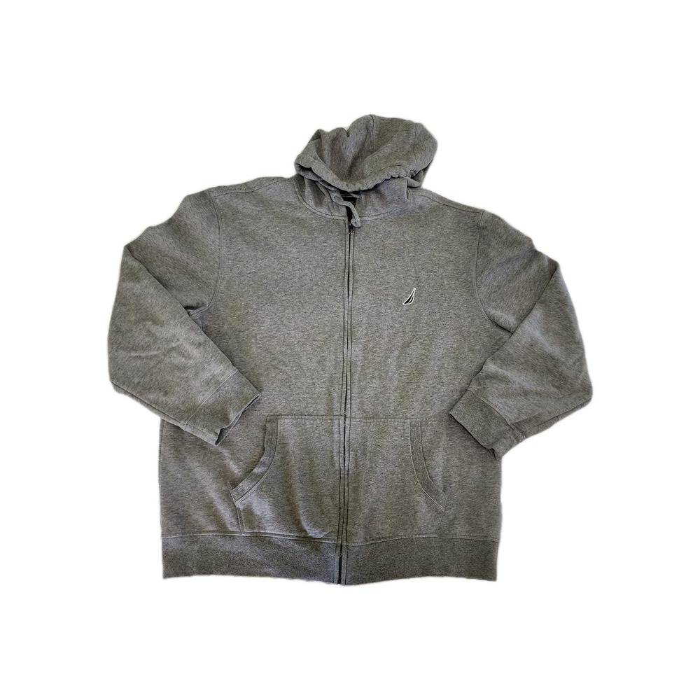 Nautica 2XL Gray/ Hoodie Jacket/ Zip Up With Pockets.